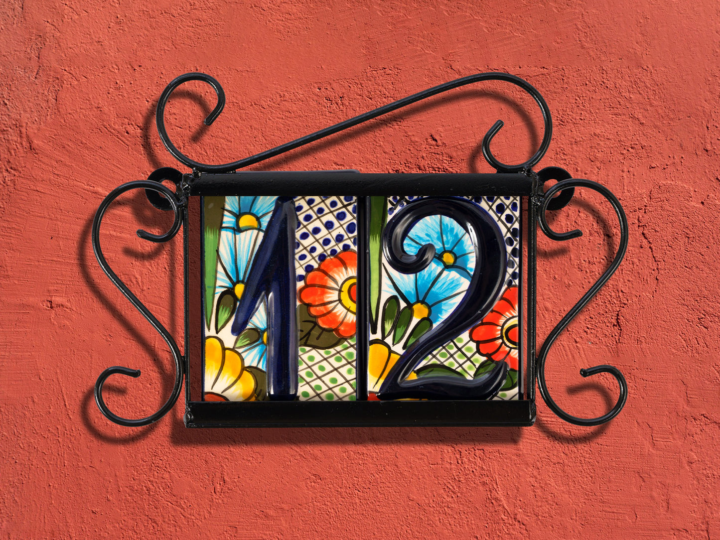 Address Tile Metal Frame - Wrought Iron - Black - MULTIPLE SIZES