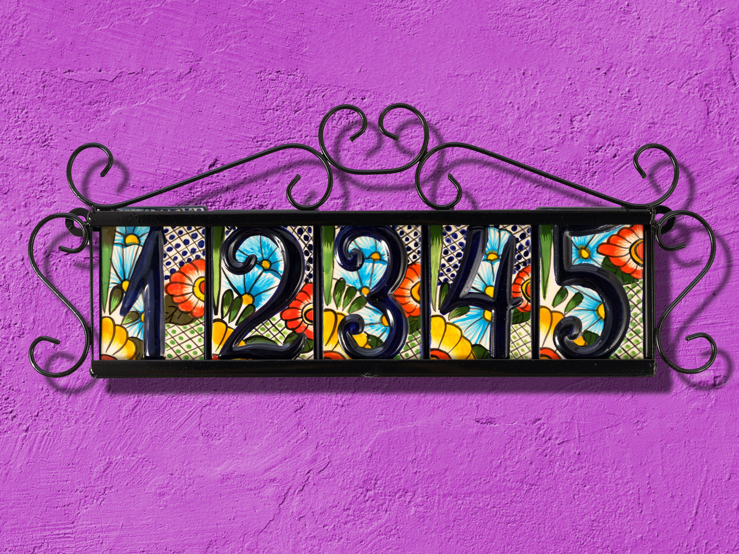 Address Tile Metal Frame - Wrought Iron - Black - MULTIPLE SIZES
