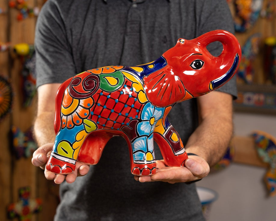 Elephant Statue Large - Red