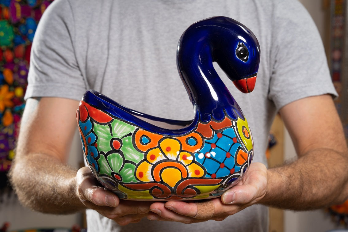 Swan Planter - Cobalt