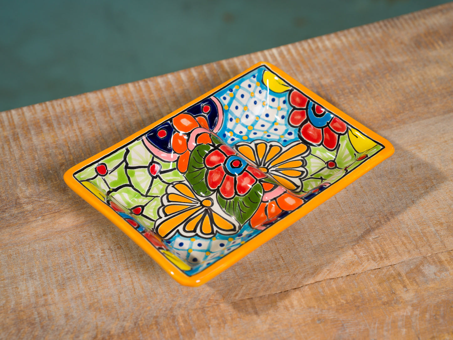 Two Section Serving Plate Marigold