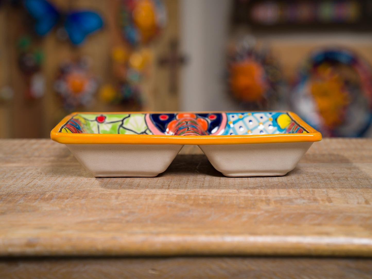 Two Section Serving Plate Marigold