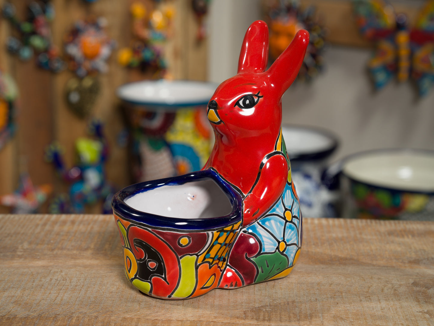 Bunny Flower Pot - Red