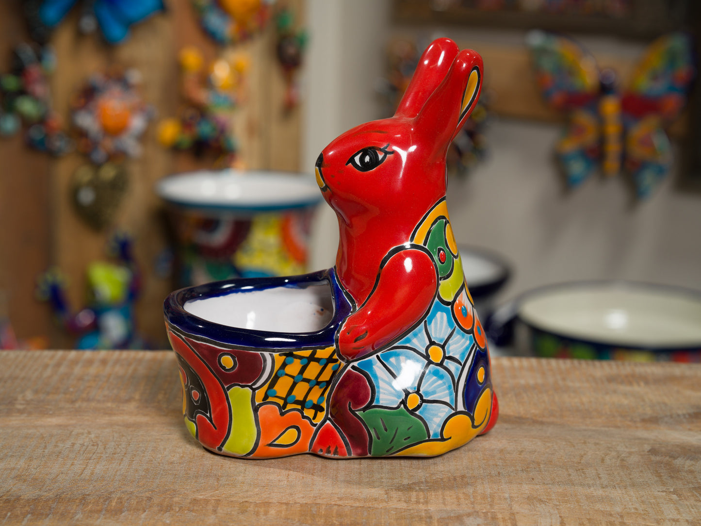 Bunny Flower Pot - Red