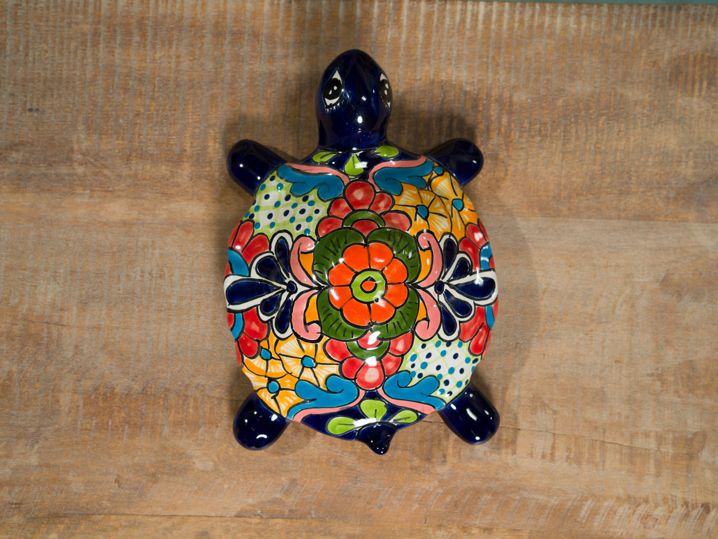 Turtle Statue Medium - Cobalt