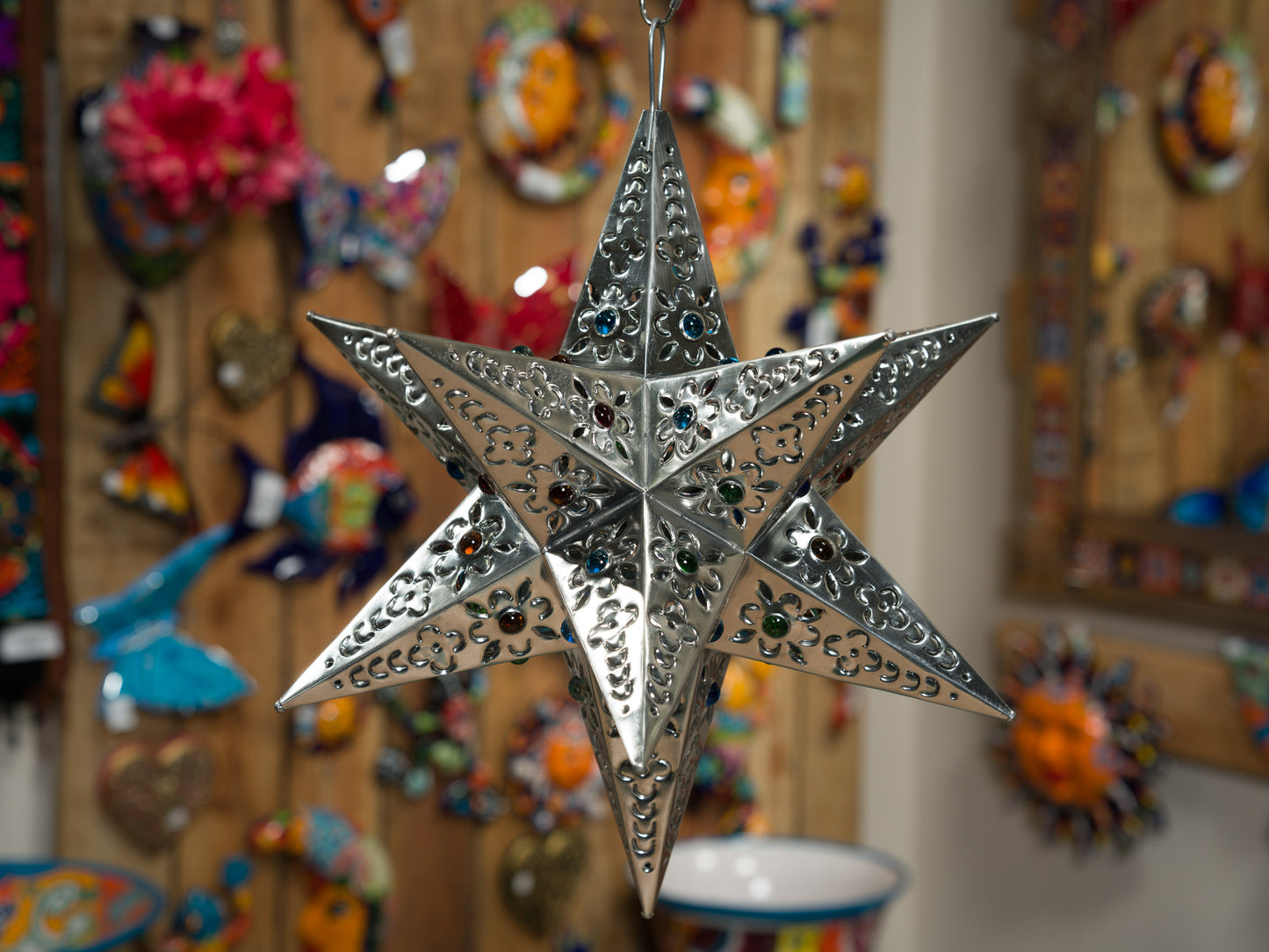 Tin & Marbles "Estrella" Star Suncatcher Medium