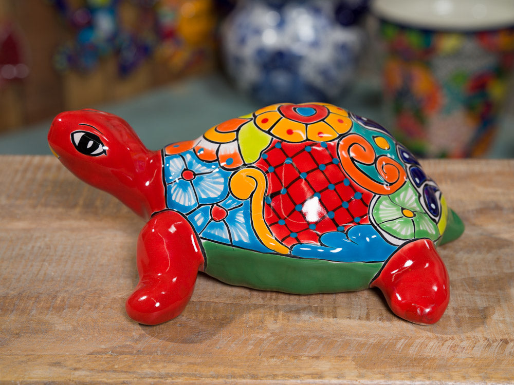 Turtle Statue Large Red