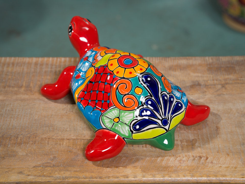Turtle Statue Large Red