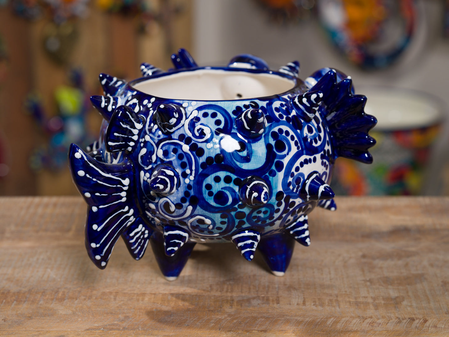 Premium Quality Rare Medium Blowfish Planter