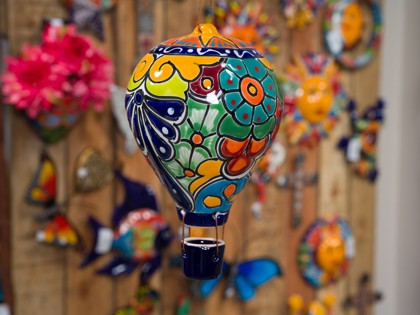 Hanging Hot Air Balloon - Small Cobalt