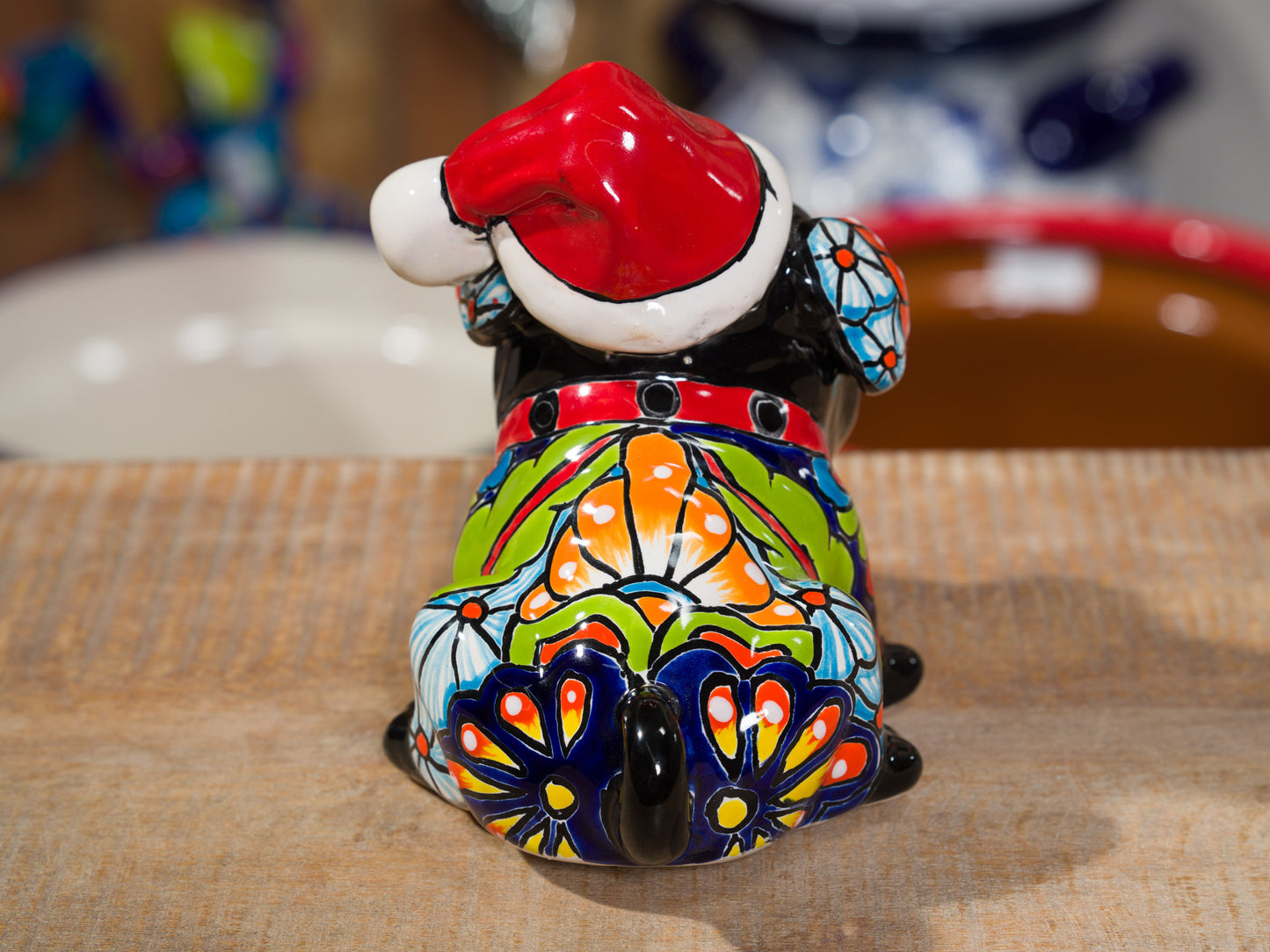 Premium Quality Small Christmas Bulldog Figure
