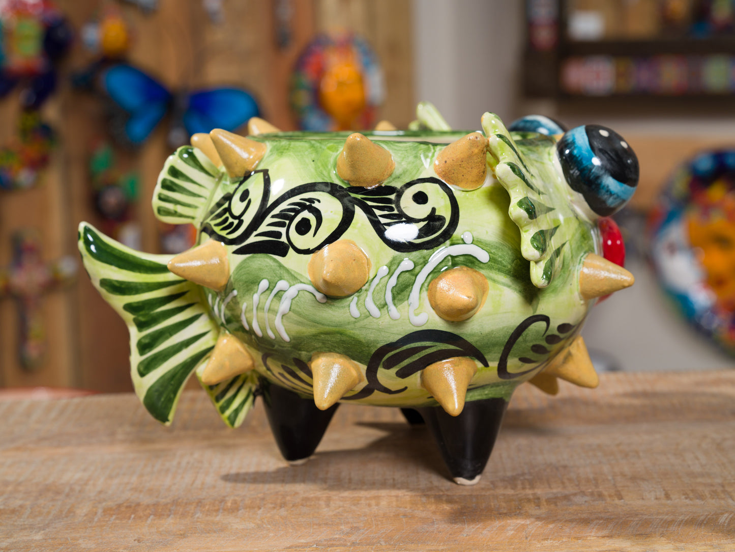 Premium Quality Rare Medium Blowfish Planter