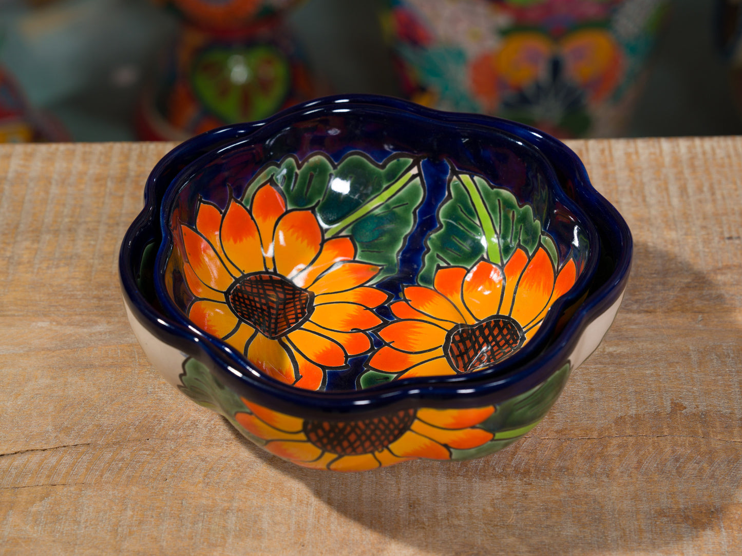 Sunflower Nesting Serving Bowl Set - 2 Piece