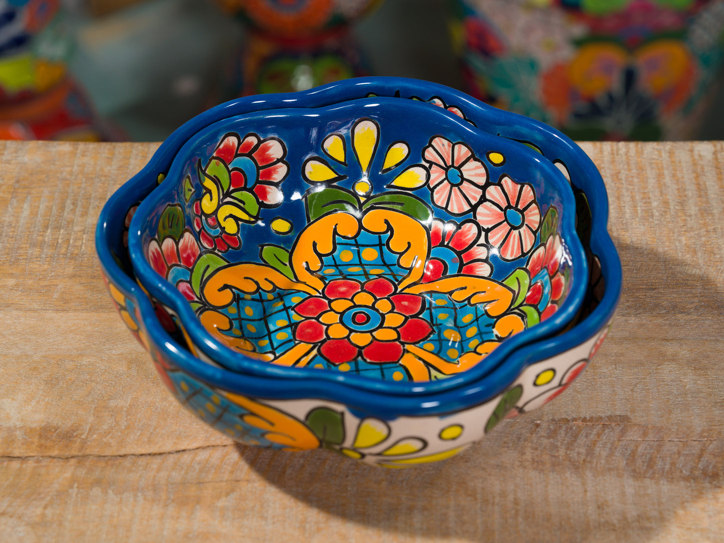 Blue Nesting Serving Bowl Set - 2 Piece