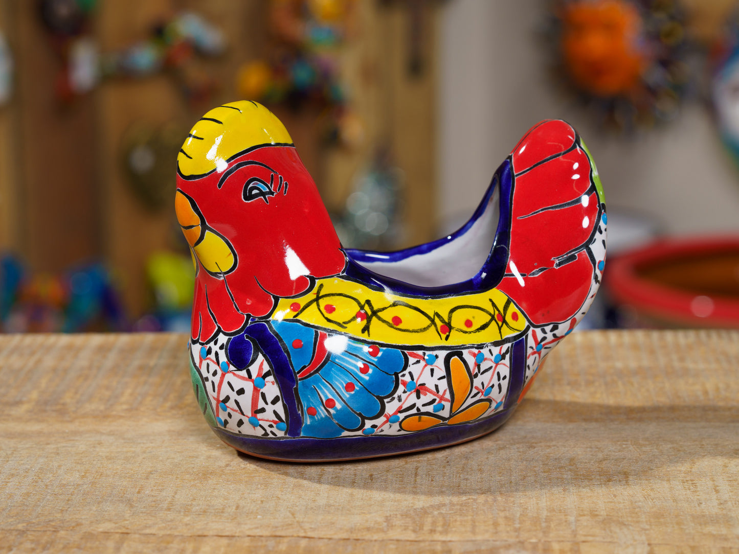 Small Chicken Succulent Flower Pot Red
