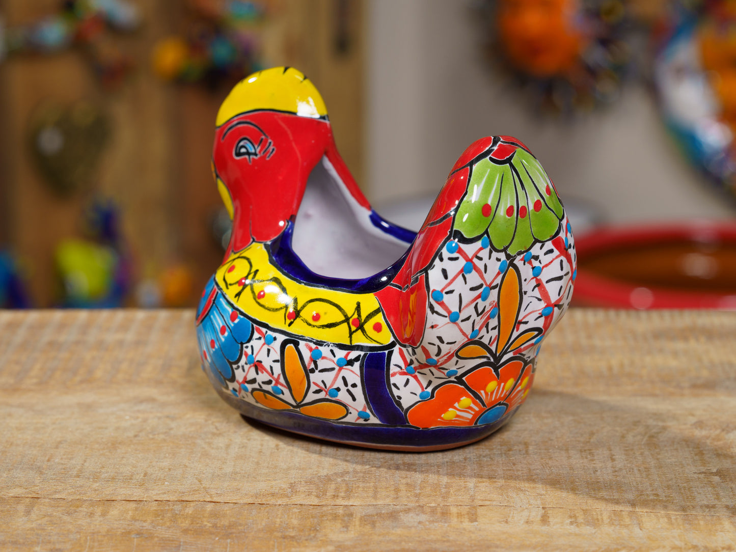 Small Chicken Succulent Flower Pot Red