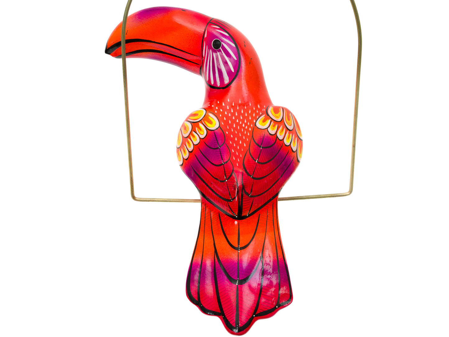 Hanging Toucan Bird With Perch - Large
