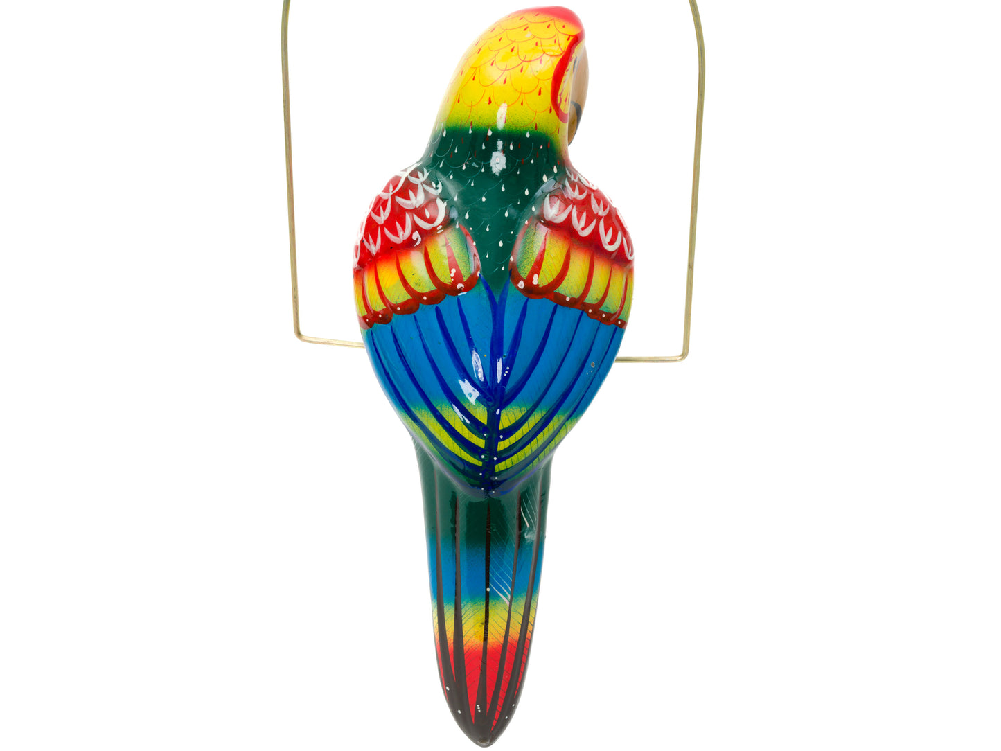 Hanging Parrot Bird With Perch - Large