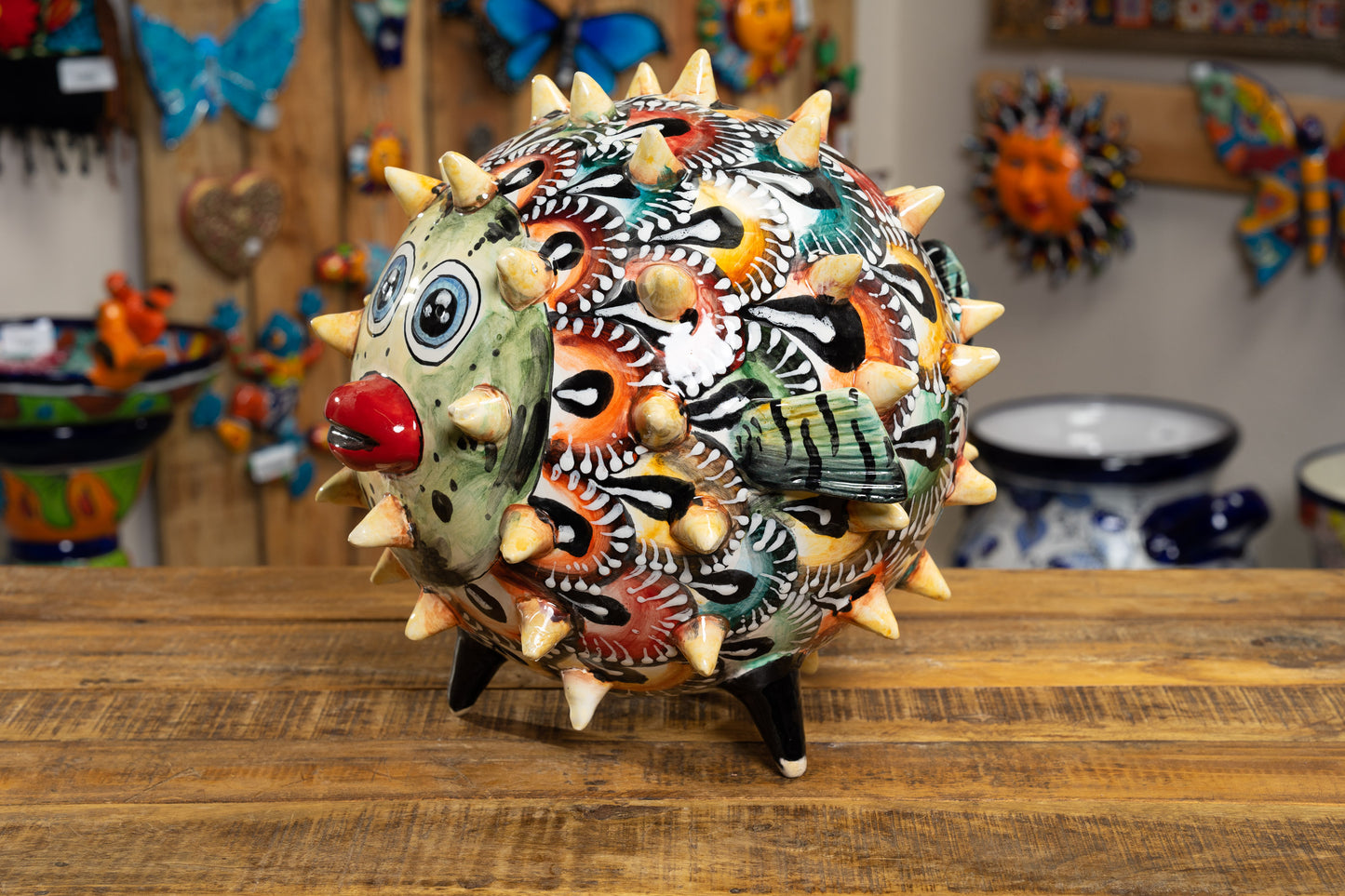 Premium Quality Pufferfish Large Sphere Statue