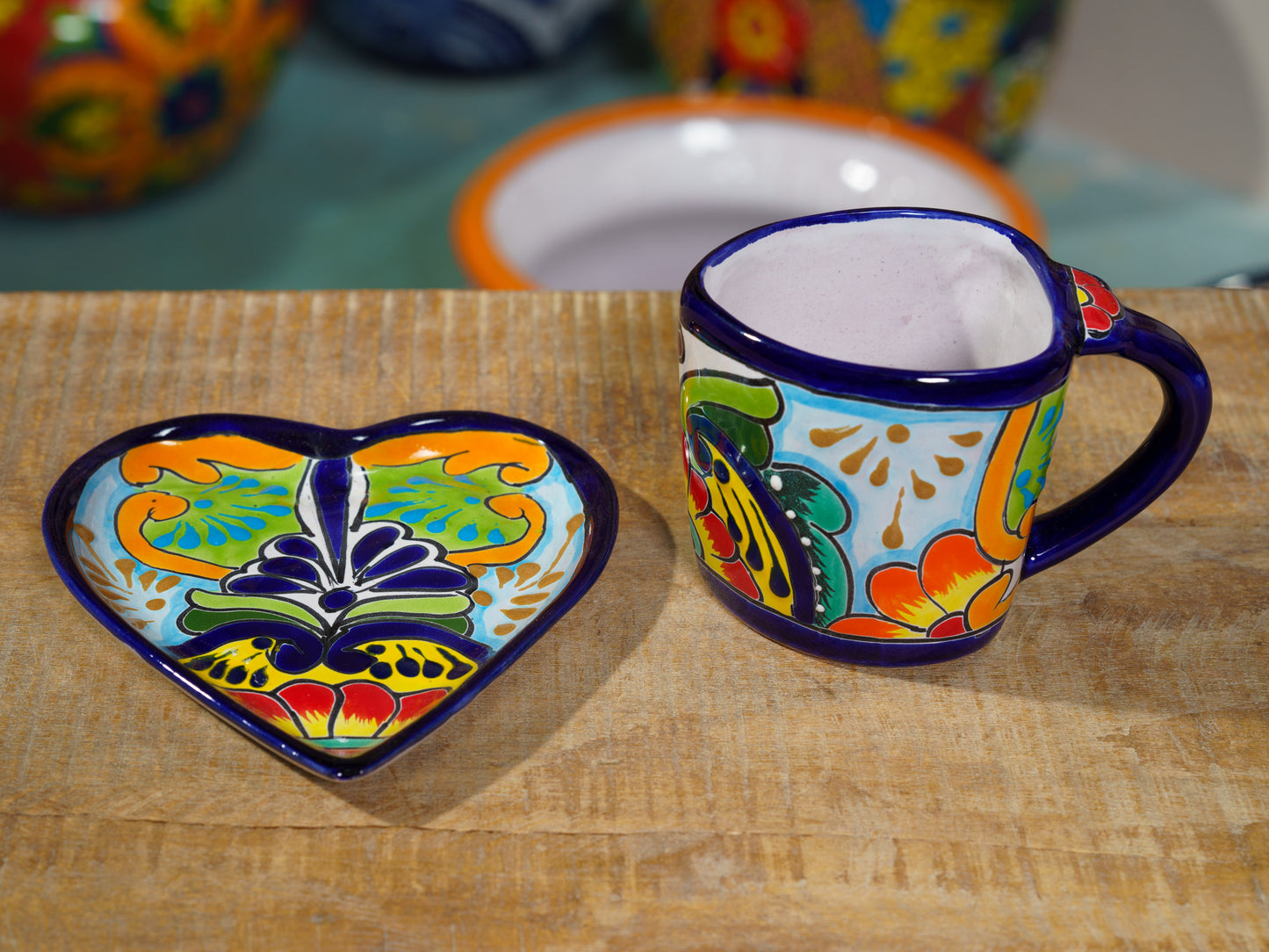 Heart Shaped Mug & Saucer Set
