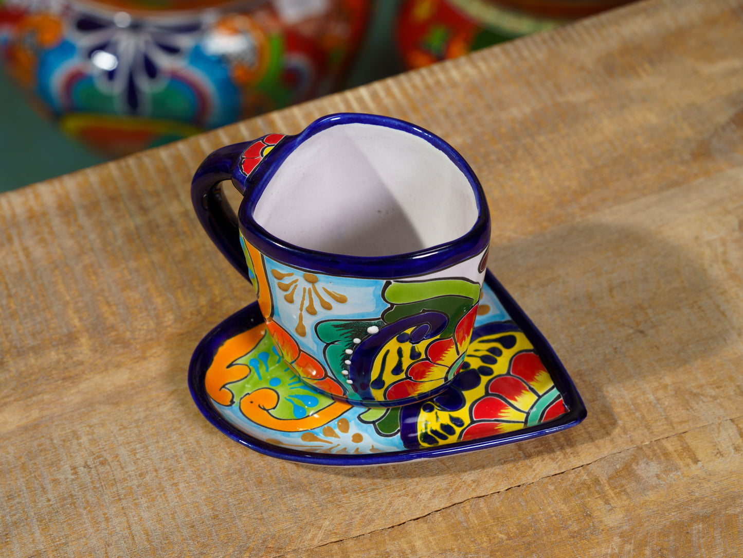 Heart Shaped Mug & Saucer Set