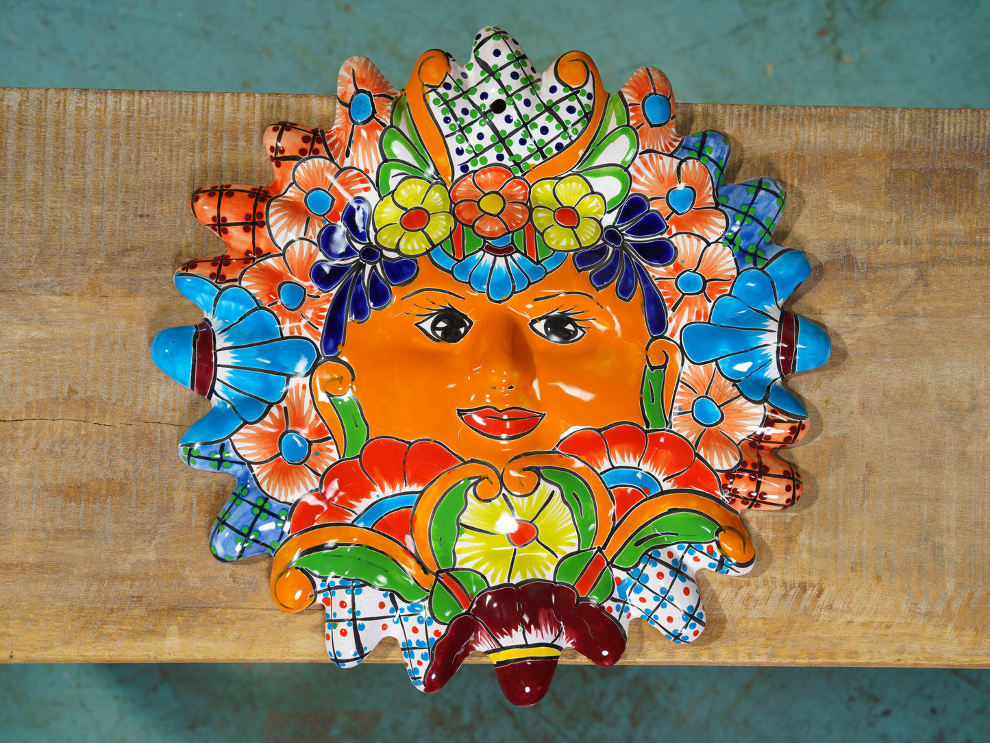 Scalloped Sun Face Wall Art