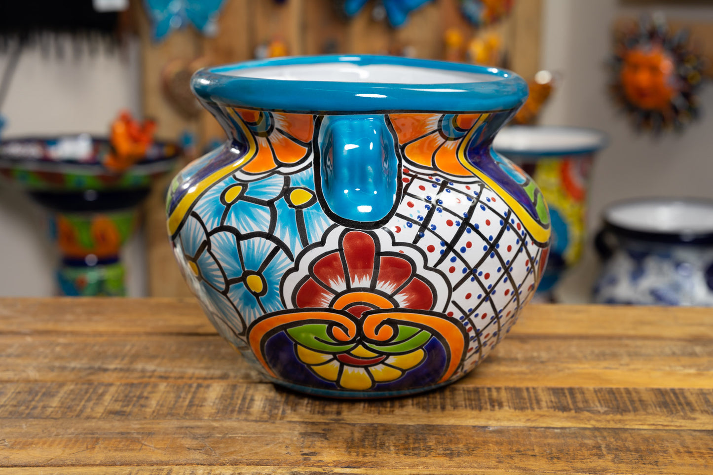 Michoacana Planter Medium - Turquoise