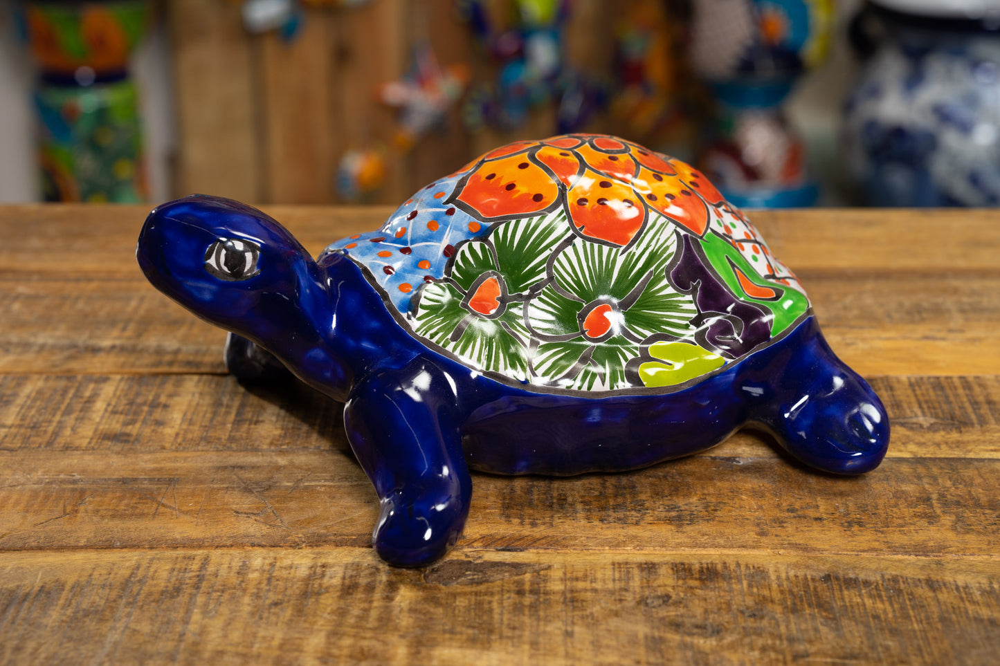 Turtle Statue - Cobalt