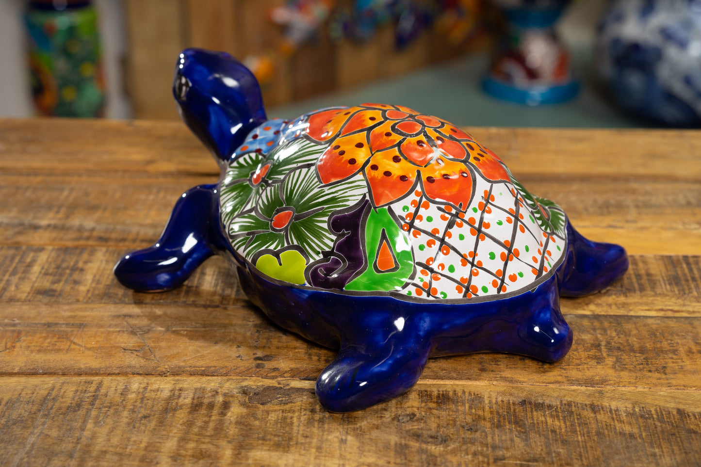 Turtle Statue - Cobalt