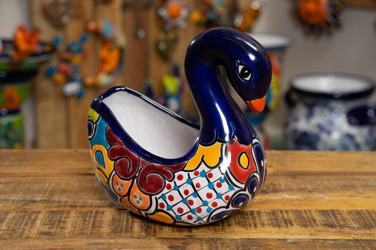 Swan Planter - Cobalt