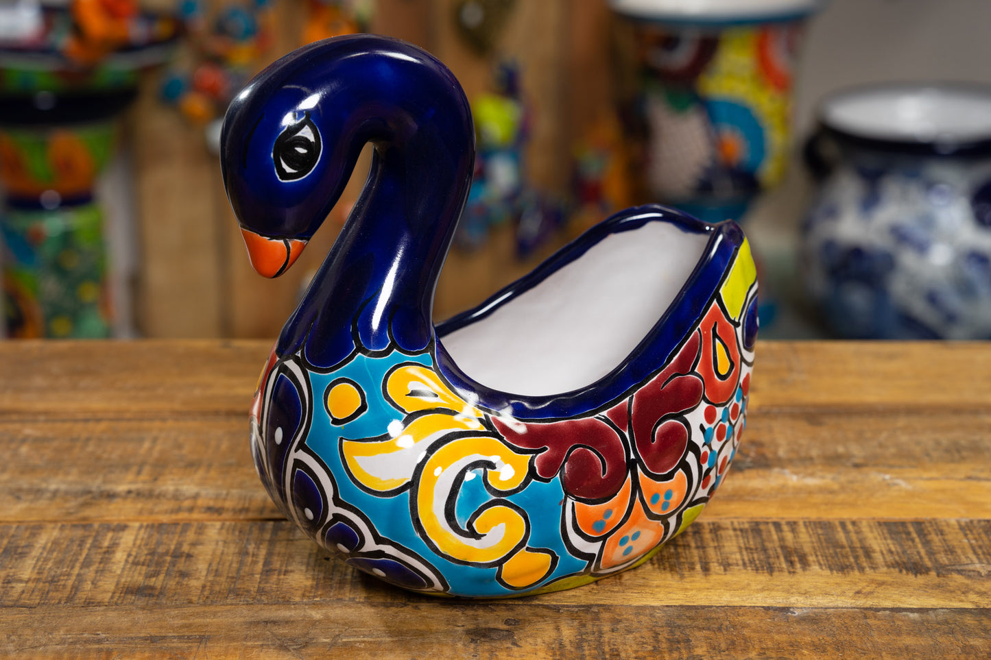 Swan Planter - Cobalt