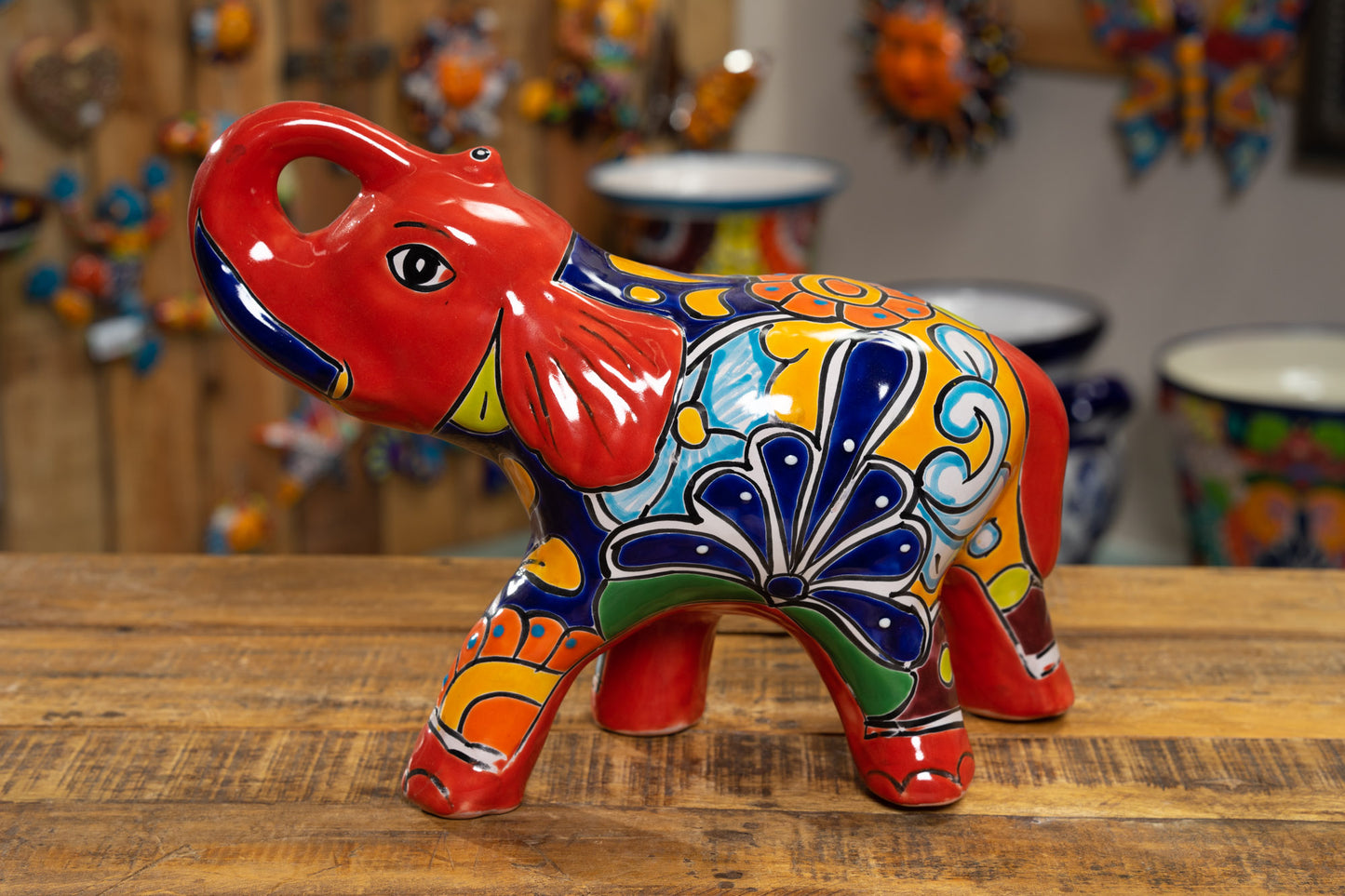 Elephant Statue Large - Red