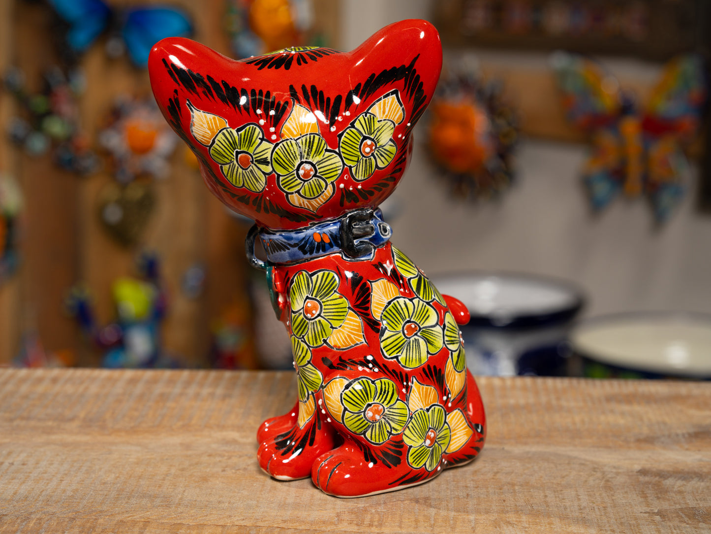 Premium Quality Cat Statue - Red