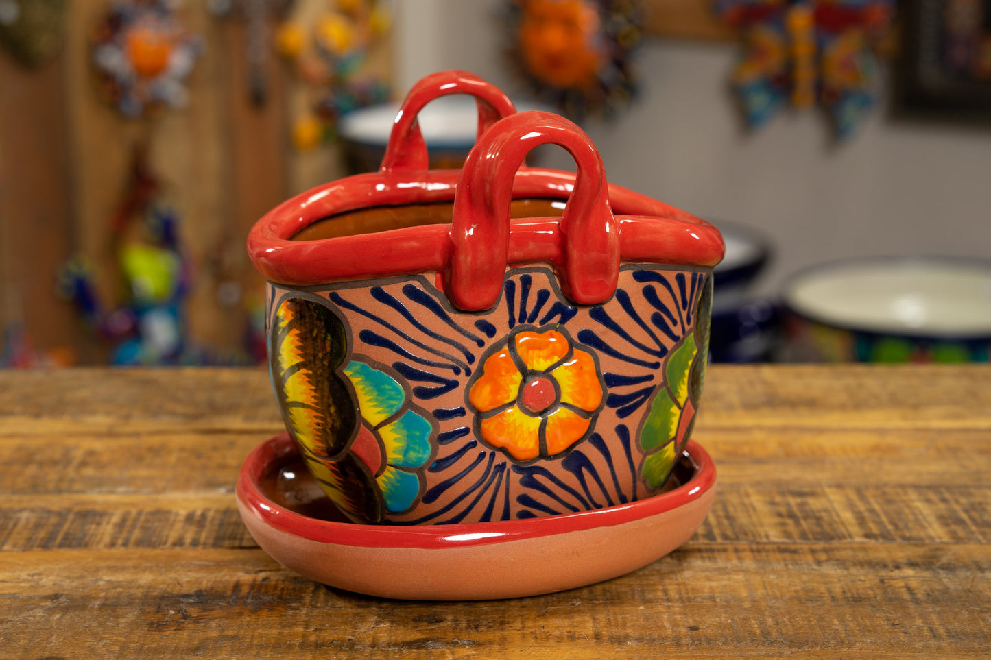 Terracotta Handbag Planter & Saucer