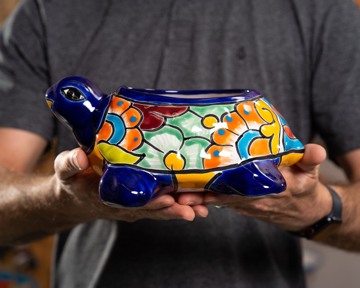 Sea Turtle Planter - Cobalt