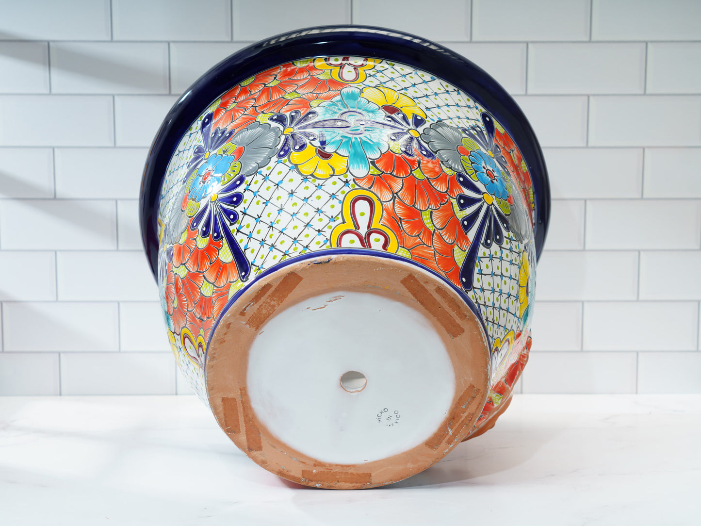 HUGE RARE Terracotta Sun Face Extra Large Planter