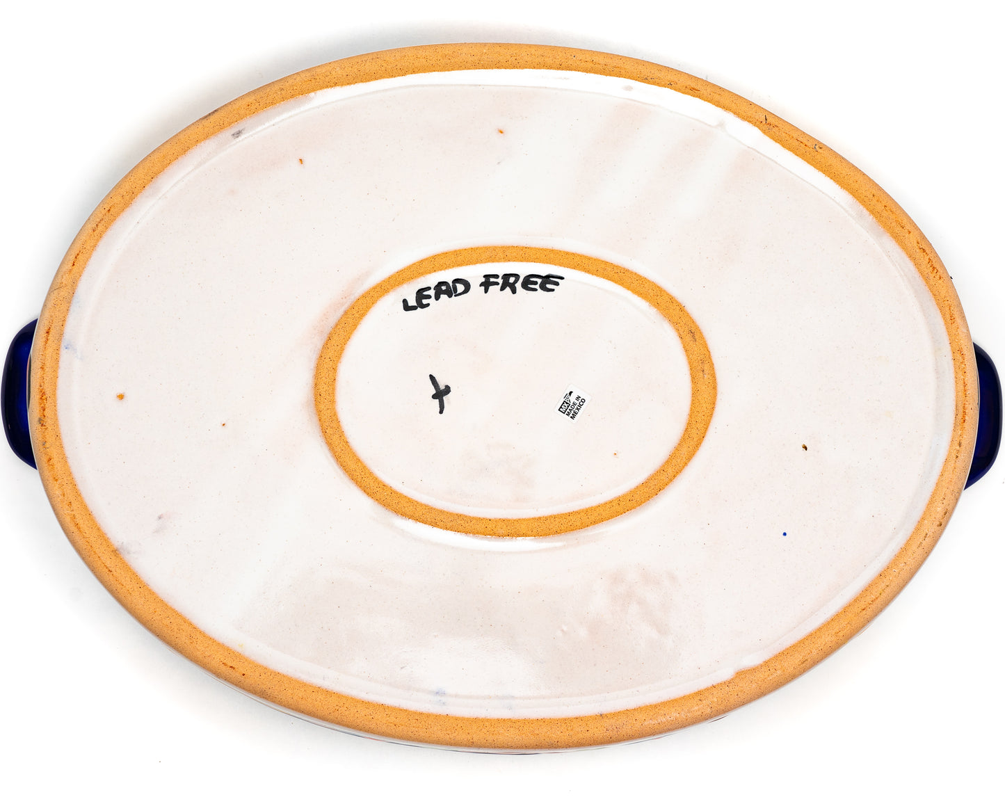 Oval Tray With Handles - Large - Cobalt