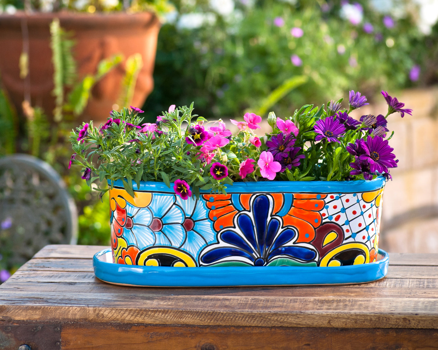 Oval Planter - Large (2PC) - Turquoise