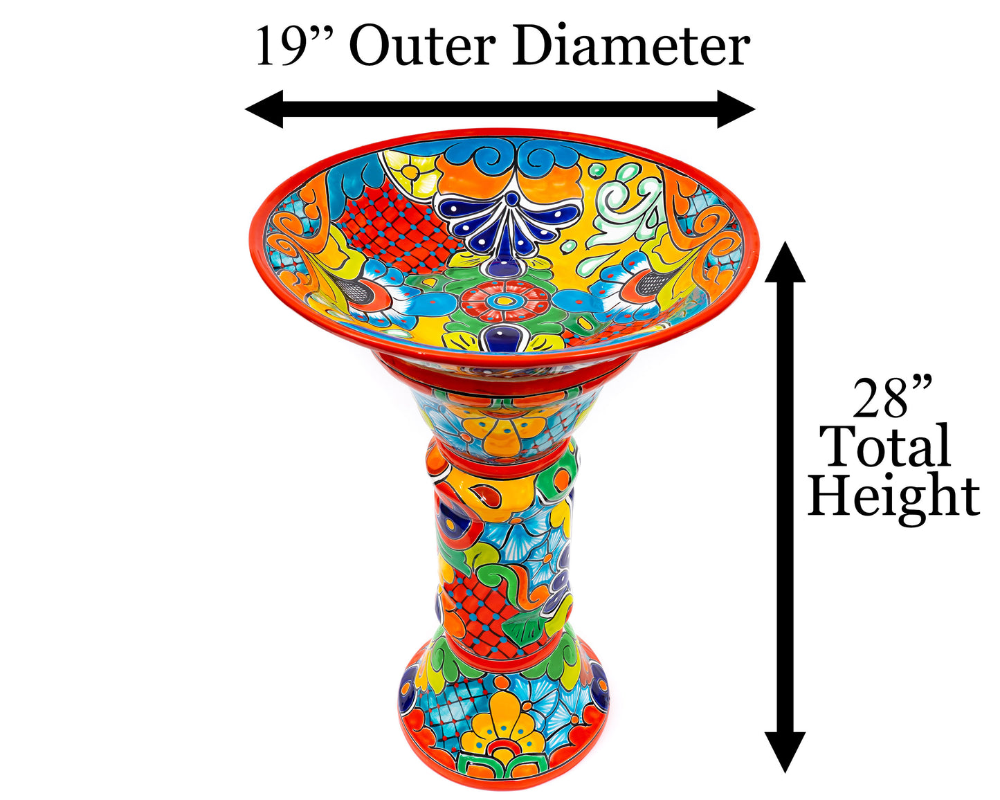 Large Bird Bath - Red