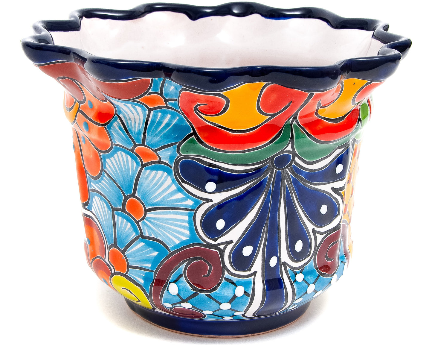 Scalloped Planter - Large - Cobalt
