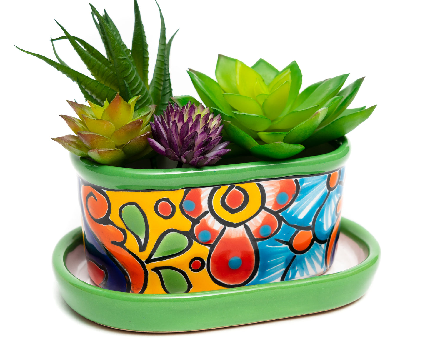 Oval Mini Planter (2PC) - Green