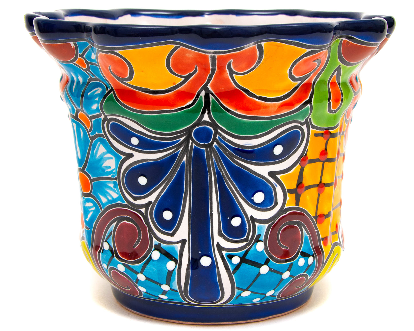 Scalloped Planter - Medium - Cobalt