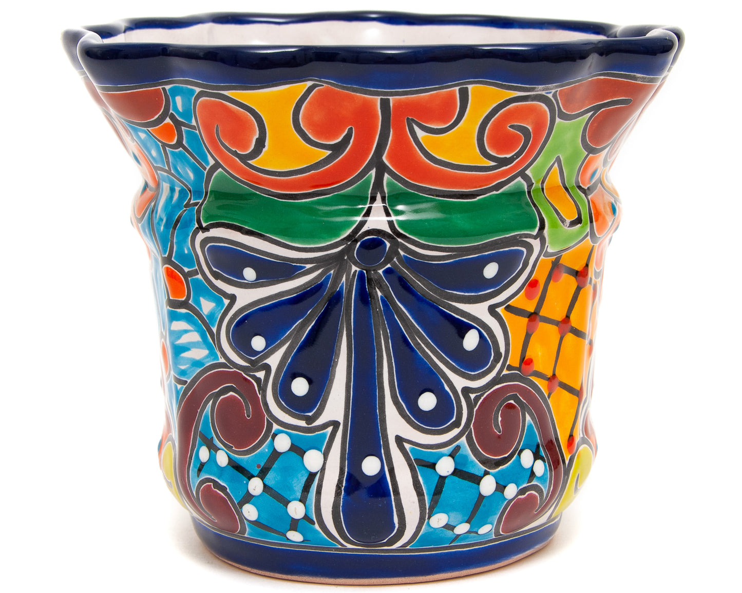 Scalloped Planter - Small - Cobalt
