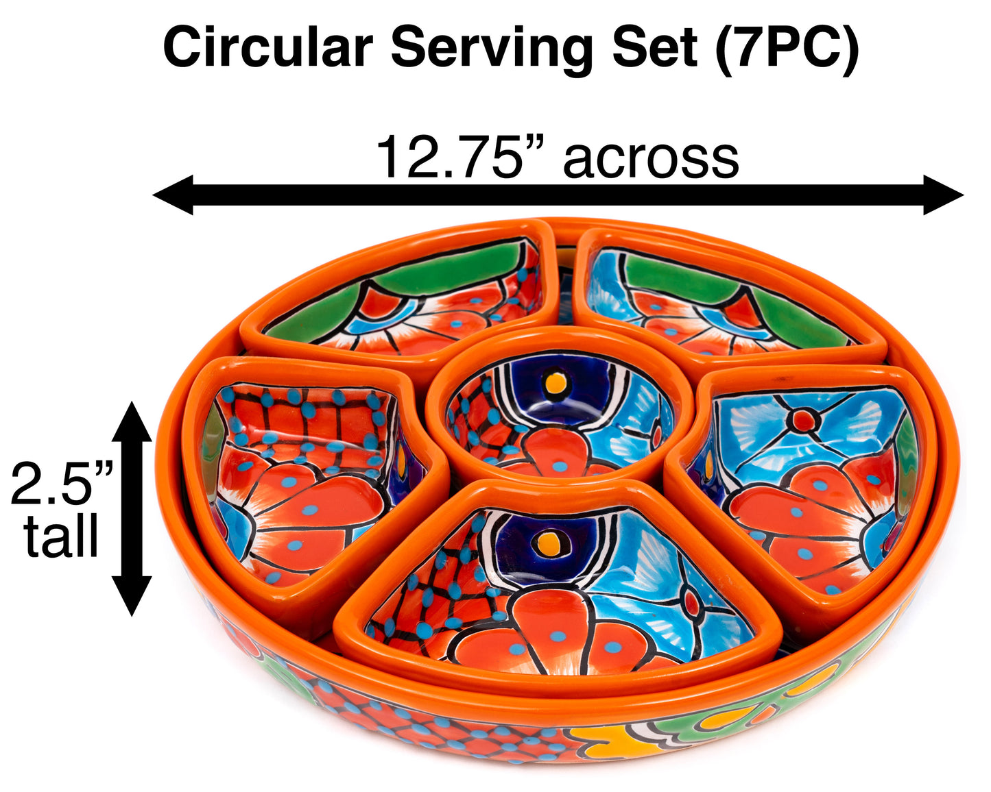 Circular Serving Set (7PC) - Orange
