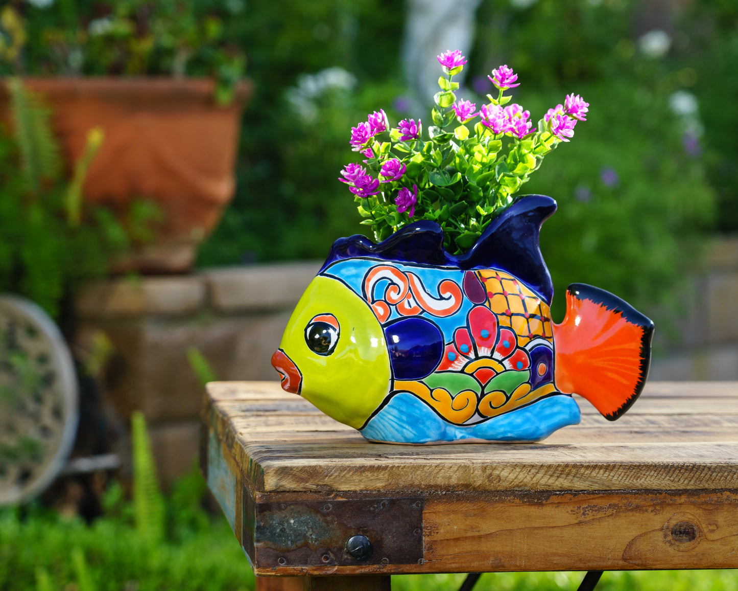 Small Fish Planter - Light Green