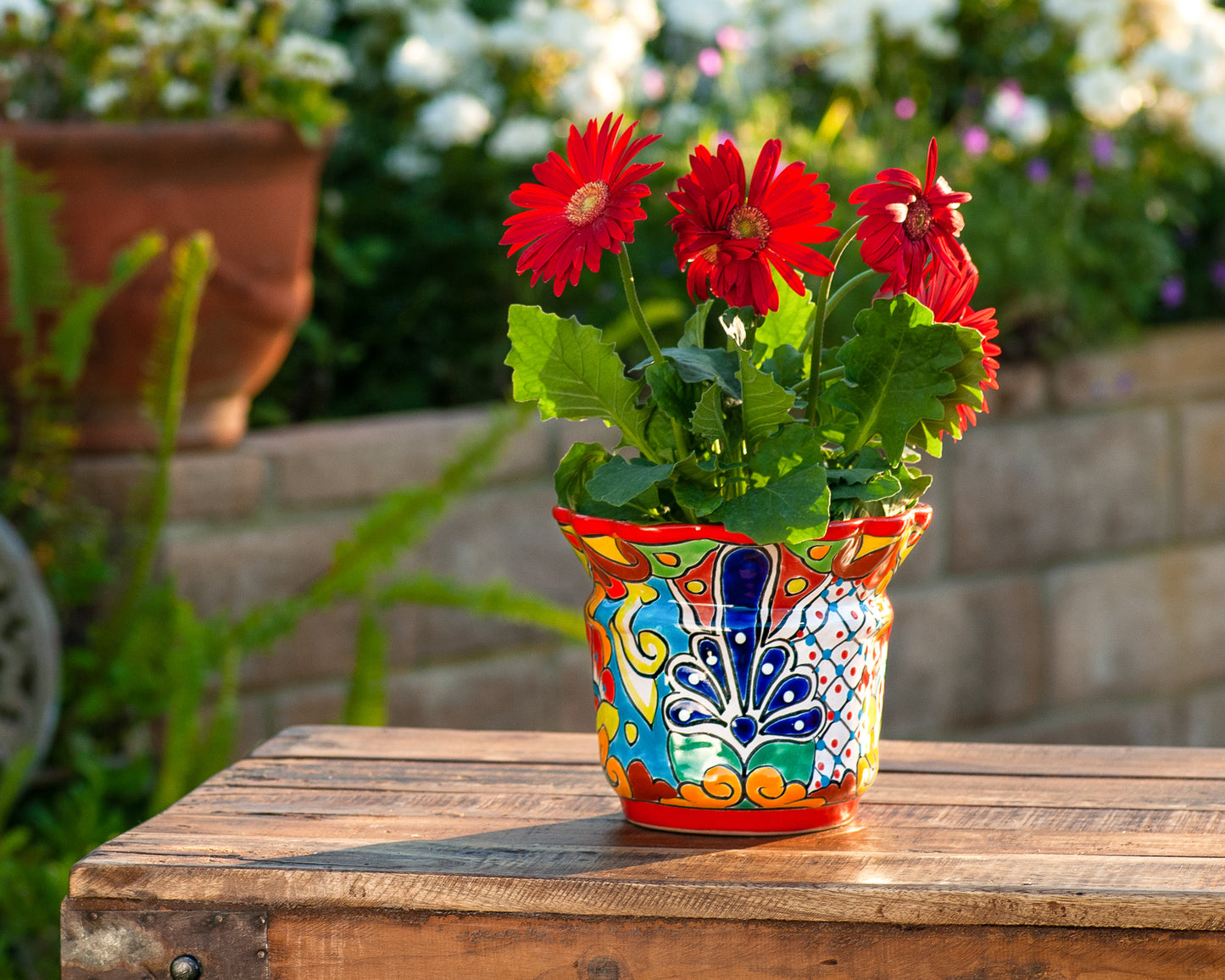 Scalloped Planter - Small - Red