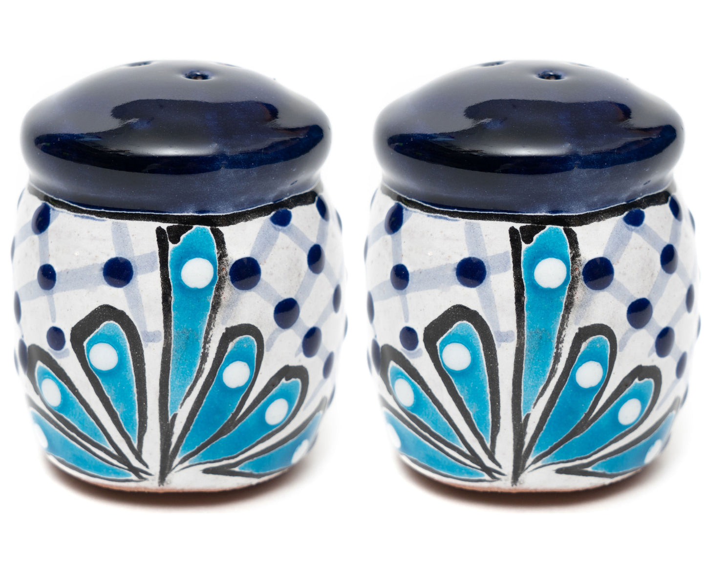 Salt and Pepper Shaker Set - Turquoise White