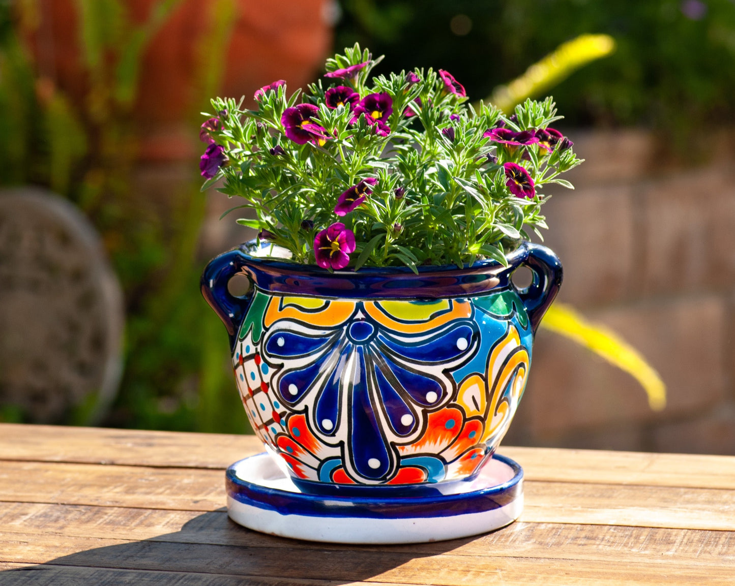 Michoacana Planter - Small (2PC) - Cobalt