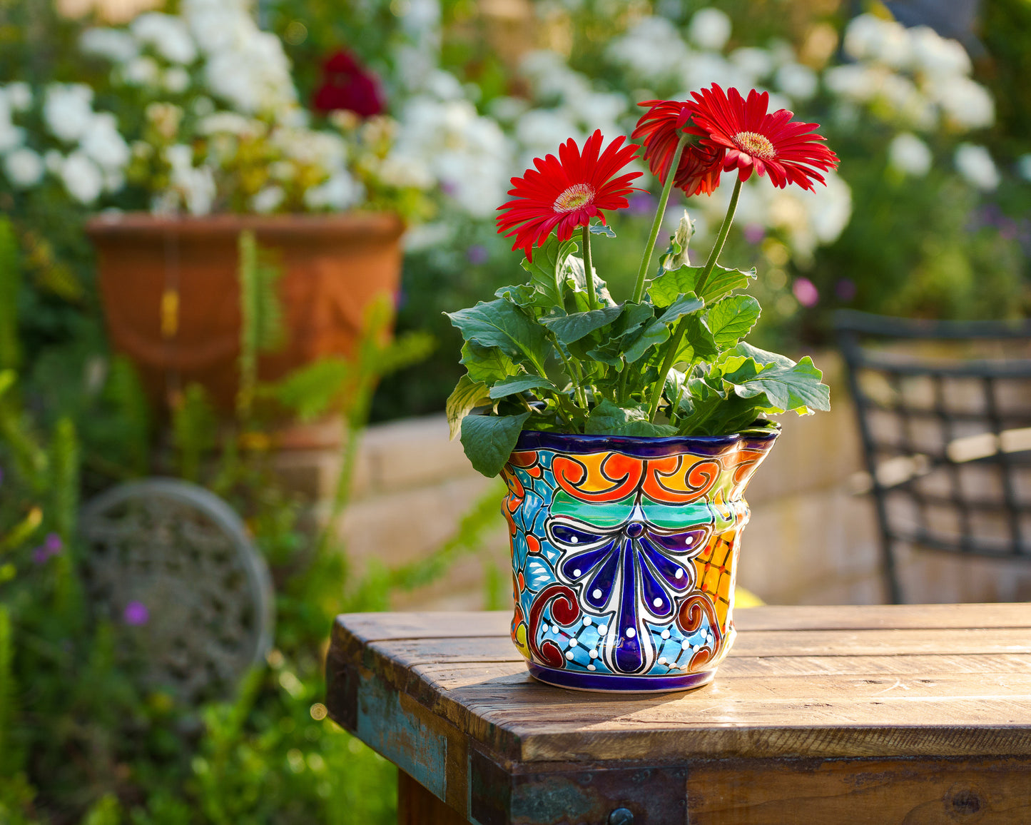Scalloped Planter - Small - Cobalt