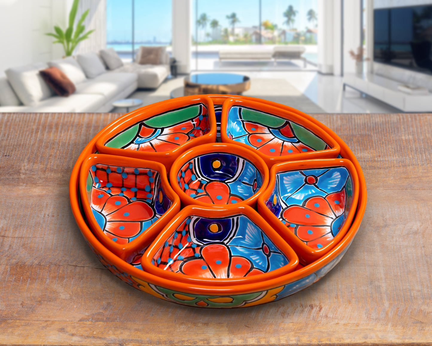 Circular Serving Set (7PC) - Orange